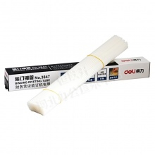 得力(deli)3847 财务装订机专用透明装订铆管Φ4.8mm*500mm 100支/盒装