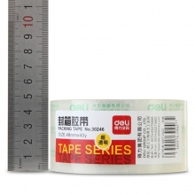 得力(deli)30246 高透明度封箱胶带48mm*40y（36.6米） 1卷装