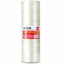 得力（deli）30325 高透明度封箱胶带60mm*100y（91.4米） 6卷/筒