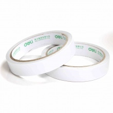 得力（deli）30402 棉纸双面胶带18mm*10y（9.1米） 16卷/袋装