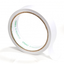 得力（deli）30403 棉纸双面胶带24mm*10y（9.1米） 12卷/袋装