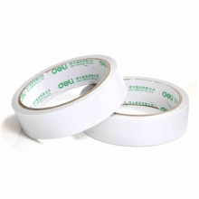 得力（deli）30403 棉纸双面胶带24mm*10y（9.1米） 12卷/袋装