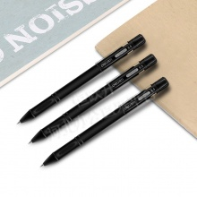 得力（deli）S65 磨砂杆中性笔子弹头 0.5mm 12支/盒（黑）