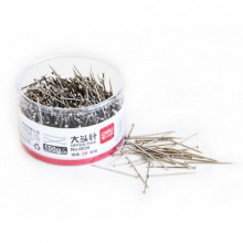 得力（deli） 0039 大头针 3# 直别针 办公用品 100g/筒 办公用品